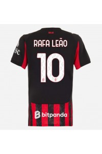 AC Milan Rafael Leao #10 Jalkapallovaatteet Naisten Kotipaita 2025-26 Lyhythihainen